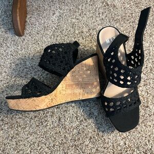 Women’s Mix No. 6 Jesper Wedge Sandals Black Size 6 New